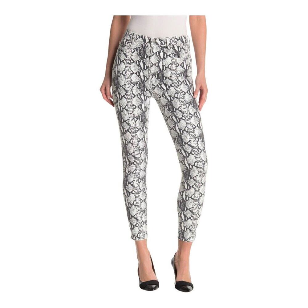 FRAME Denim Ali High Rise Python Snake Print Cigarette Jeans Sz 26 NWT